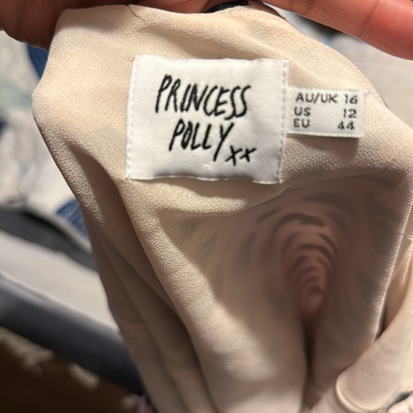 Princess Polly Leopard Cream Black Mini Dress Satin Open Back US Size 12 - Picture 9 of 9